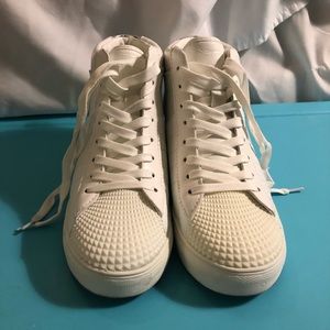Madden girl white high top sneakers 7.5